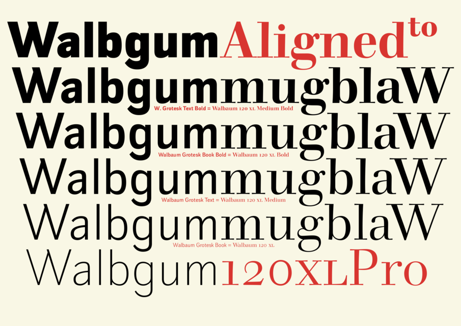 Cascade walbaum grotesk 6